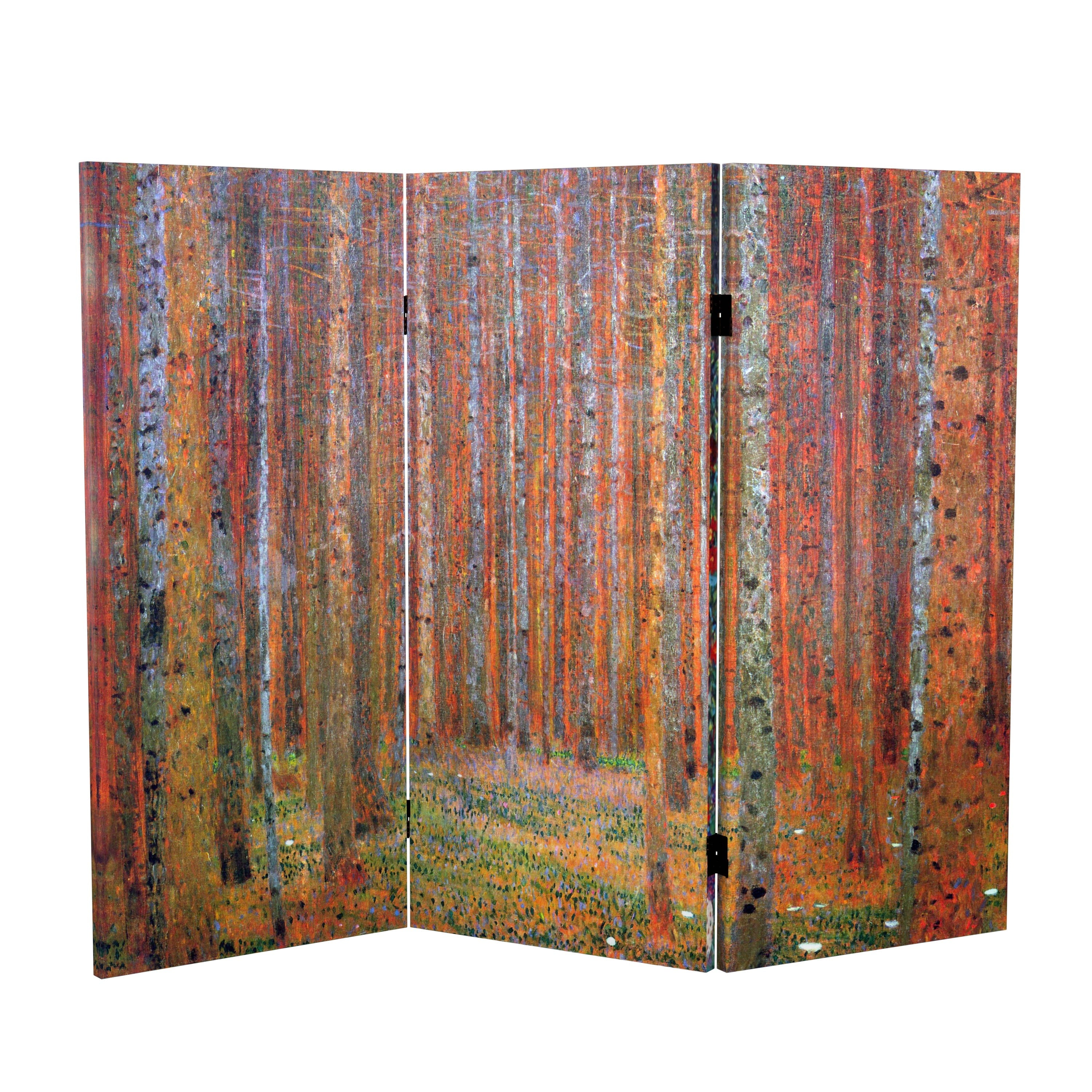 Red Lantern 6 ft. Tall Van Gogh Canvas Folding Screen - Almond Blossoms/Wheat Field